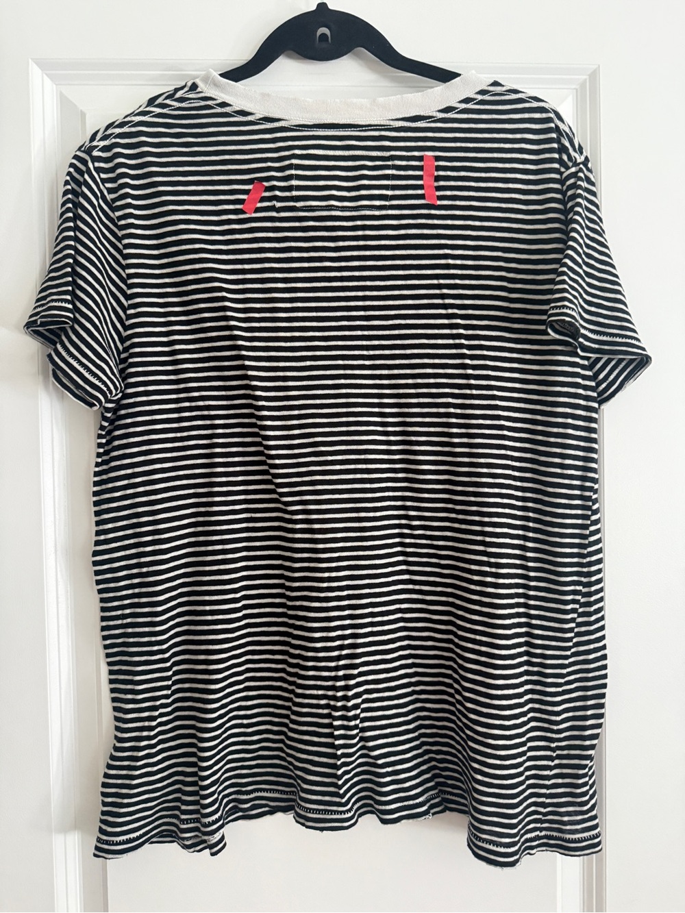 NWT Nili Lotan Brady Tee Shirt Dark Navy White Stripe 100% Cotton USA -Size S - Picture 7 of 9
